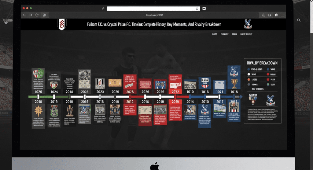 Fulham F.C. vs Crystal Palace F.C. Timeline